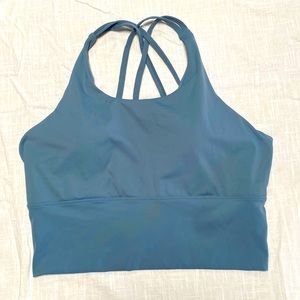 Slate blue. Size large cute sports bra. Gently used. No brand. Wear as swim top